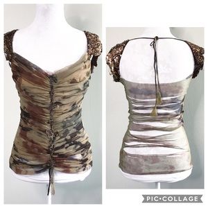 Almost Vintage Bebe Deconstructed Top